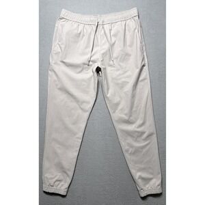 Roots Joggers Mens L (32x29) Beige Basic Neutral Minimalist Athleisure Pull On